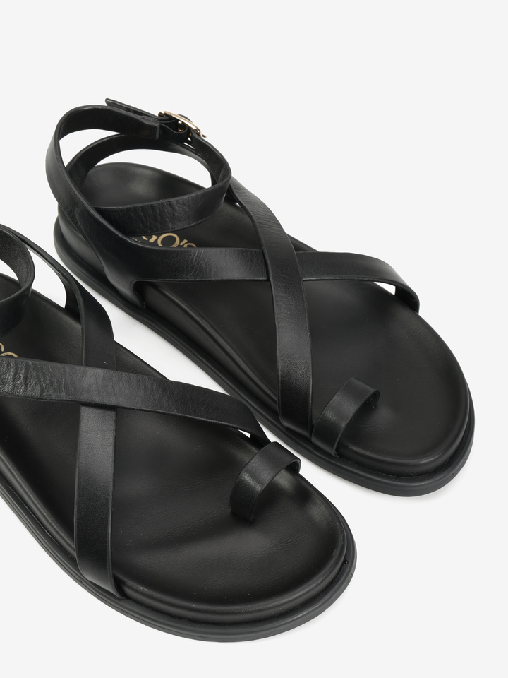 CZARNE SANDAŁY HEGO'S Milano