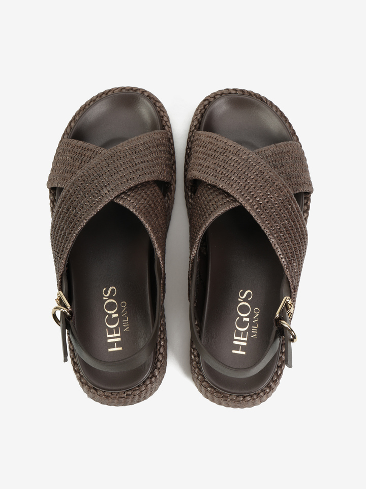 BRĄZOWE SANDAŁY HEGO'S Milano