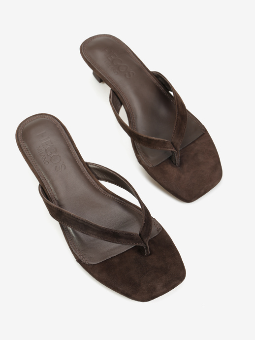 KLAPKI HEGO'S Milano H25603-1 SUEDE BROWN