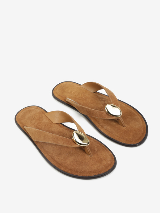 KLAPKI HEGO'S Milano 25F-8621-10 SUEDE TAN