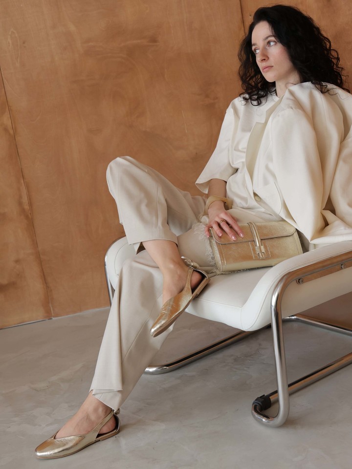 ZŁOTE BALERINY  HEGO'S MILANO