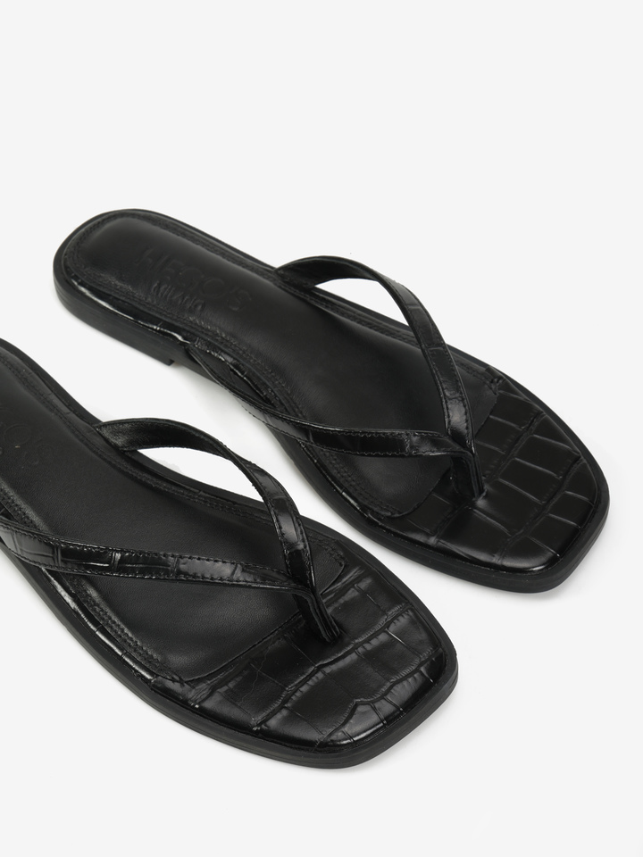 CZARNE KLAPKI HEGO'S Milano