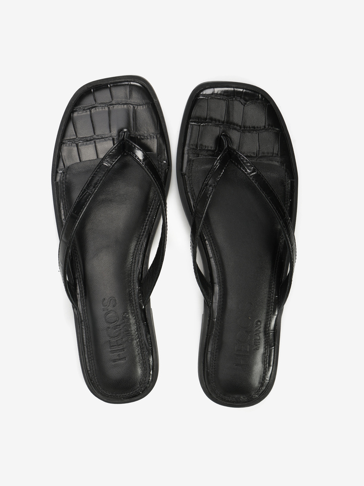 CZARNE KLAPKI HEGO'S Milano