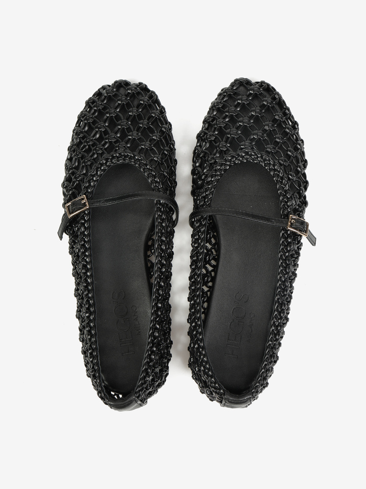 CZARNE BALERINY  HEGO'S Milano