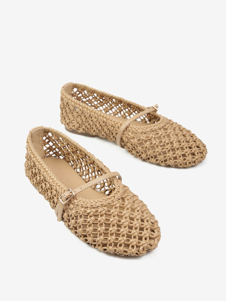 BEŻOWE BALERINY  HEGO'S Milano