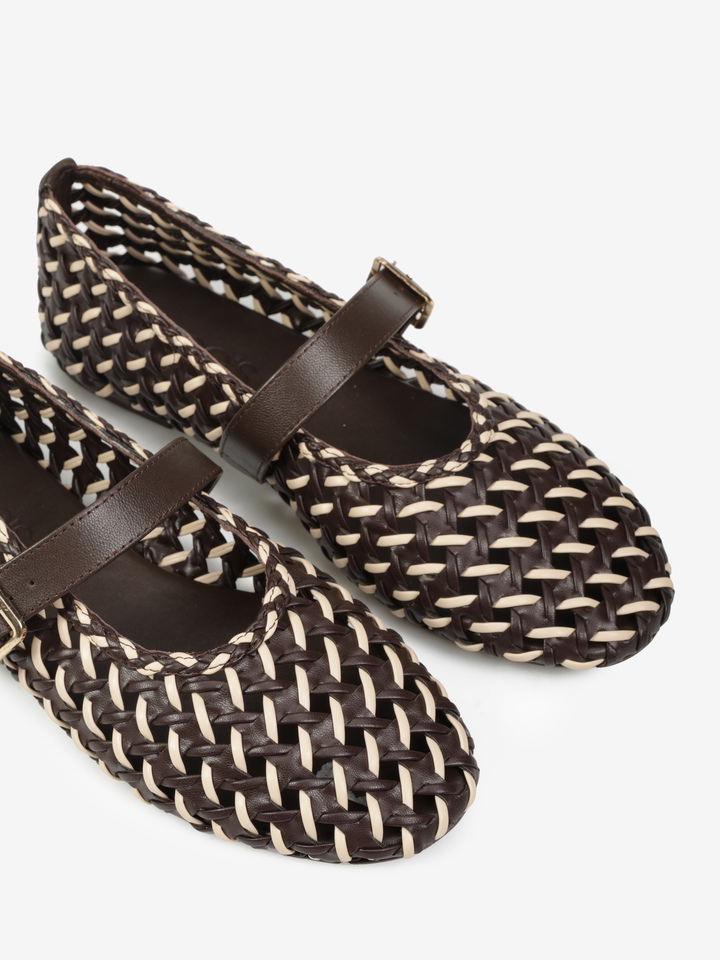 BRĄZOWE BALERINY  HEGO'S Milano