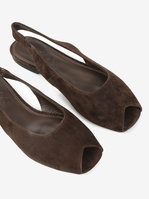 BALERINY HEGO'S Milano F25607-3 SUEDE BROWN