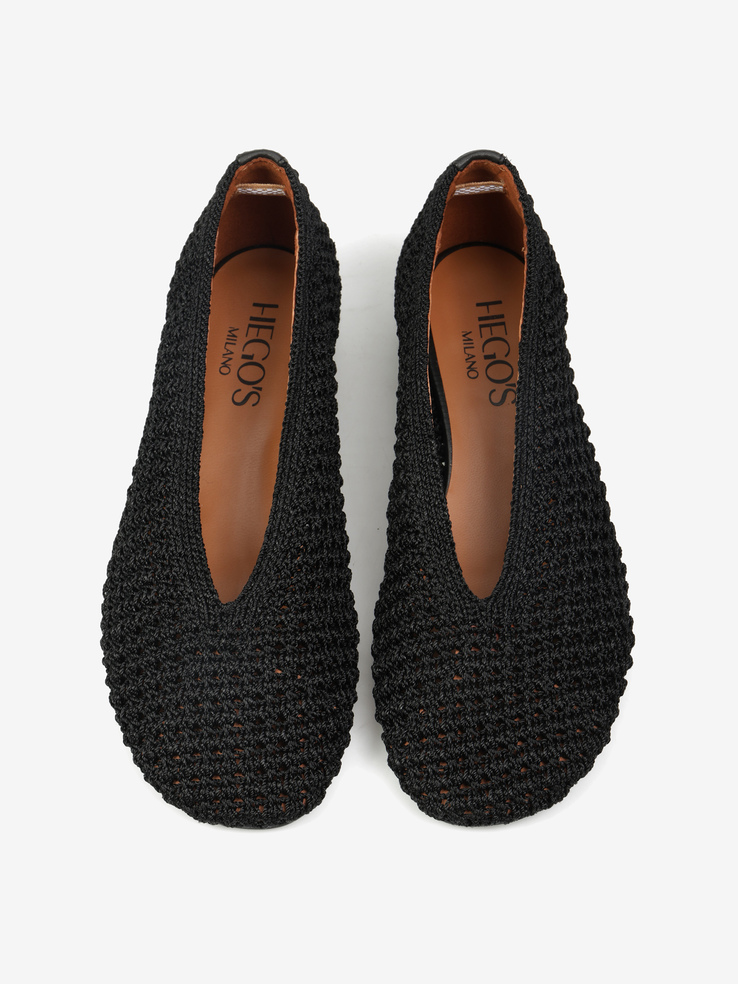 BALERINY HEGO'S Milano 26059-220A TRENZADO NEGRO