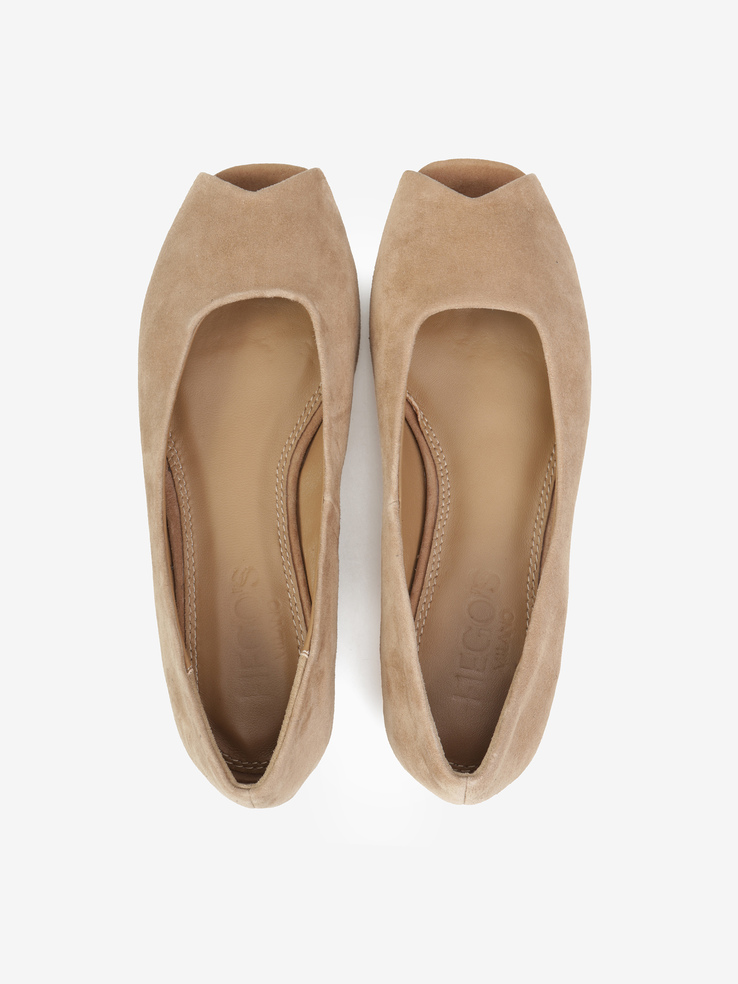 BALERINY HEGO'S Milano F25607-1 SUEDE CAMEL