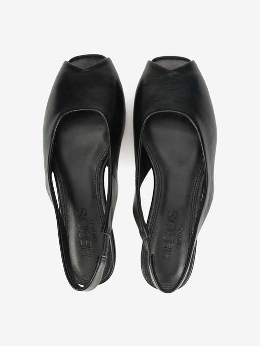 BALERINY HEGO'S Milano F25607-3 LEATHER BLACK