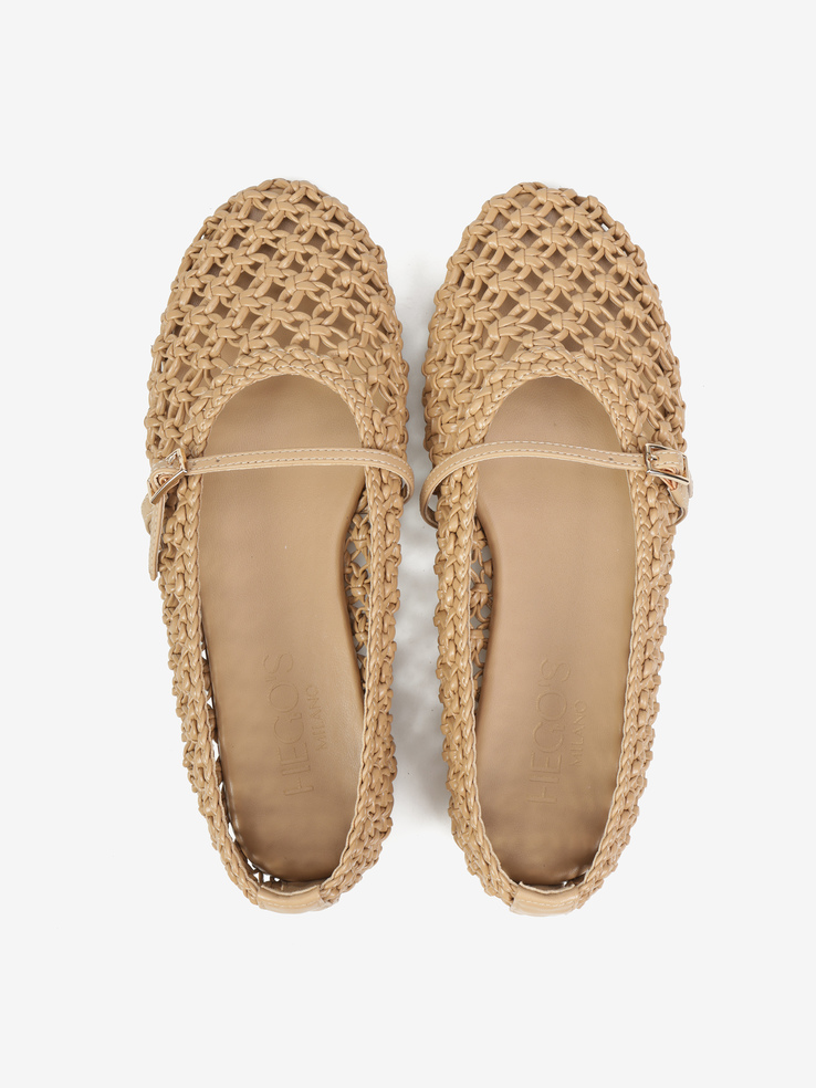 BALERINY HEGO'S Milano F25548-1 WEAVE NUDE