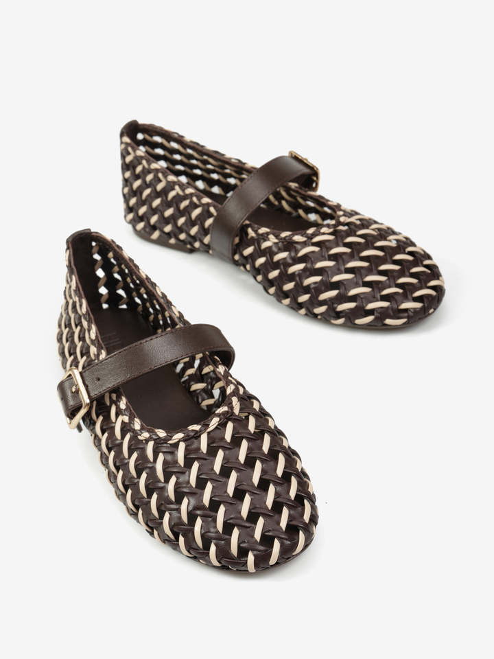 BRĄZOWE BALERINY  HEGO'S Milano