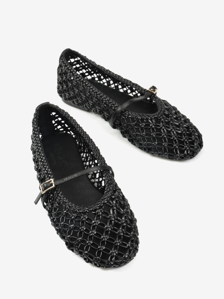 CZARNE BALERINY  HEGO'S Milano