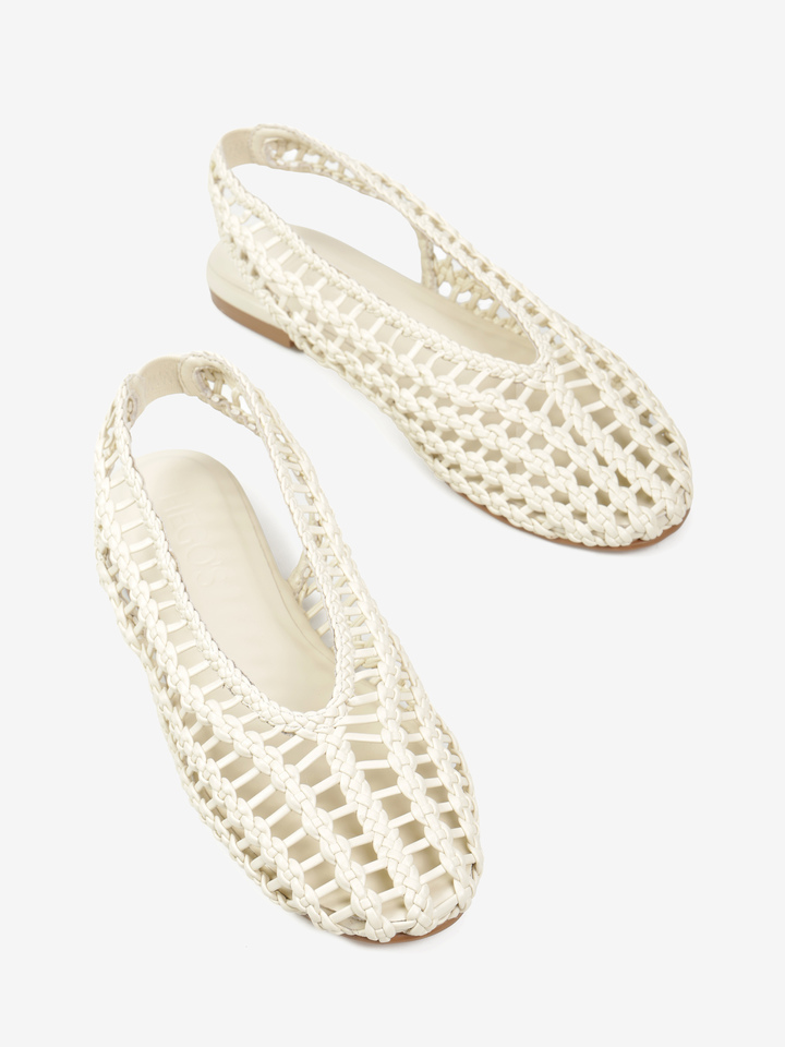 KREMOWE BALERINY  HEGO'S Milano