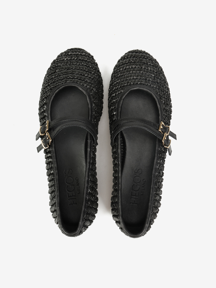 CZARNE BALERINY  HEGO'S Milano