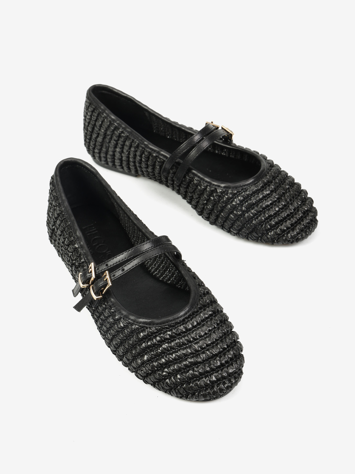 CZARNE BALERINY  HEGO'S Milano