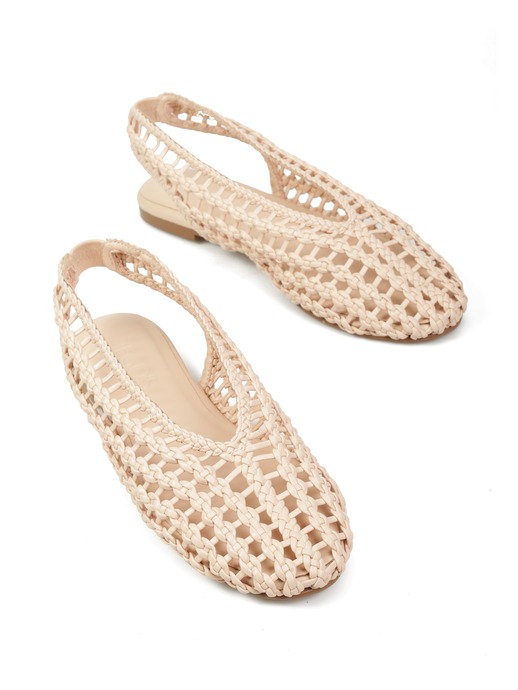 BALERINY HEGO'S Milano F24452-8 WEAVE NUDE