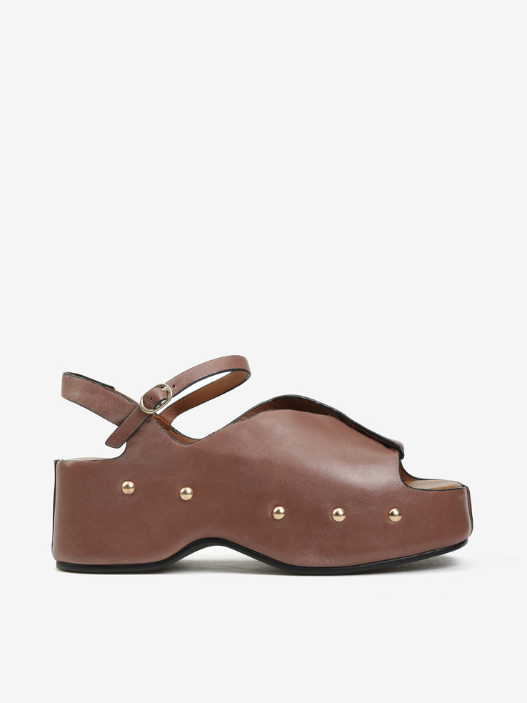 SANDAŁY HEGO'S Milano CAROLA-B2 VACCHETTA COFFEE