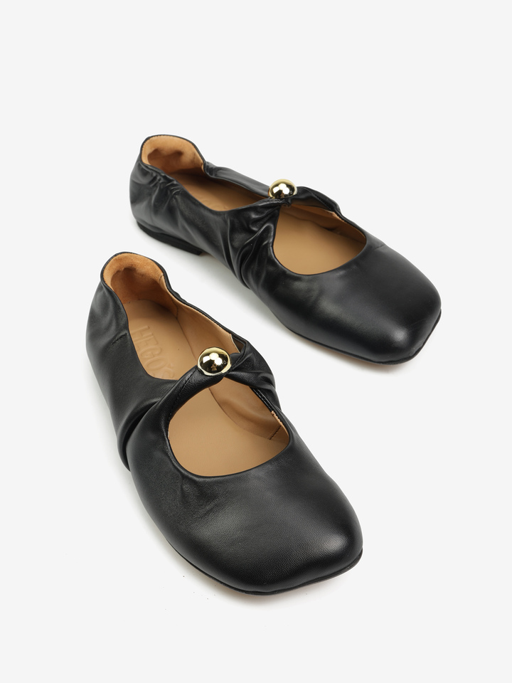 CZARNE BALERINY  HEGO'S Milano