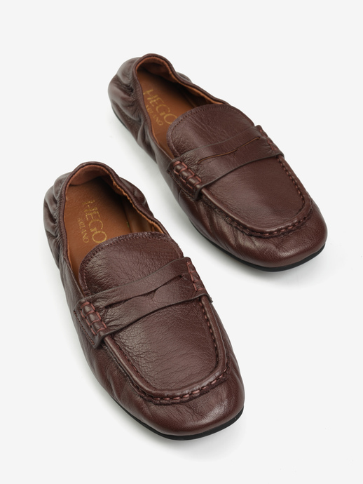 MOKASYNY HEGO'S Milano ILA-A3 NAPPA COFFEE