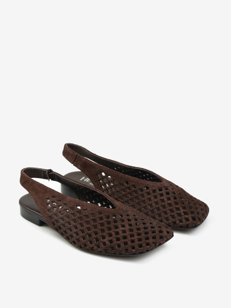 BALERINY HEGO'S Milano 347 SUEDE 170 KAHVE