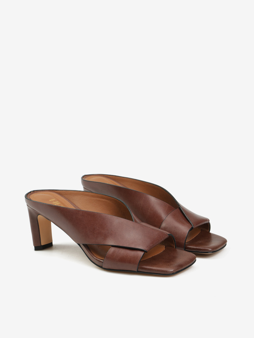 KLAPKI HEGO'S Milano LINDA F2 VACCHETTA COFFEE