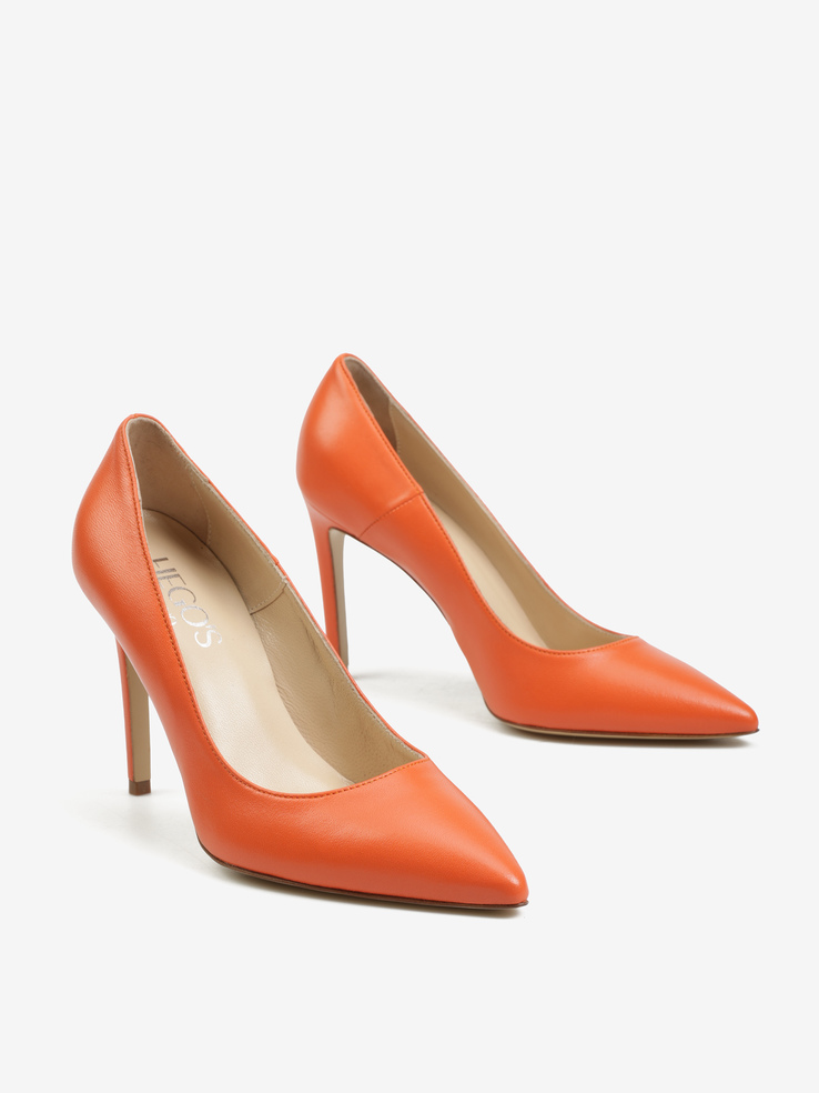 SZPILKI HEGO'S Milano 4200 NAPPA 5086 ARANCIO