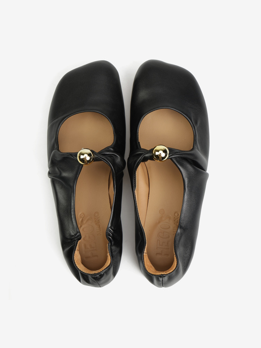 BALERINY HEGO'S Milano LW07 NAPPA NERO