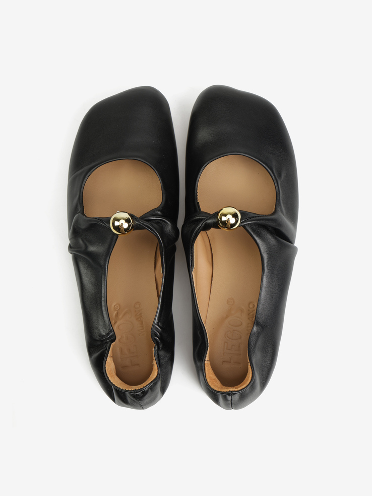 BALERINY HEGO'S Milano LW07 NAPPA NERO