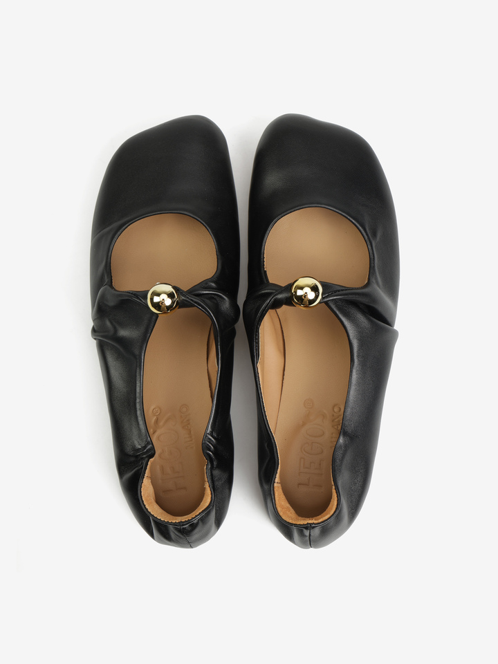 CZARNE BALERINY  HEGO'S Milano