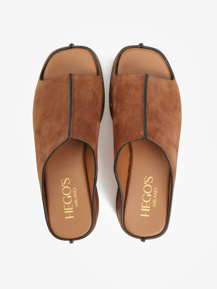KLAPKI HEGO'S Milano CAROLA-G8 SUEDE T.MORO