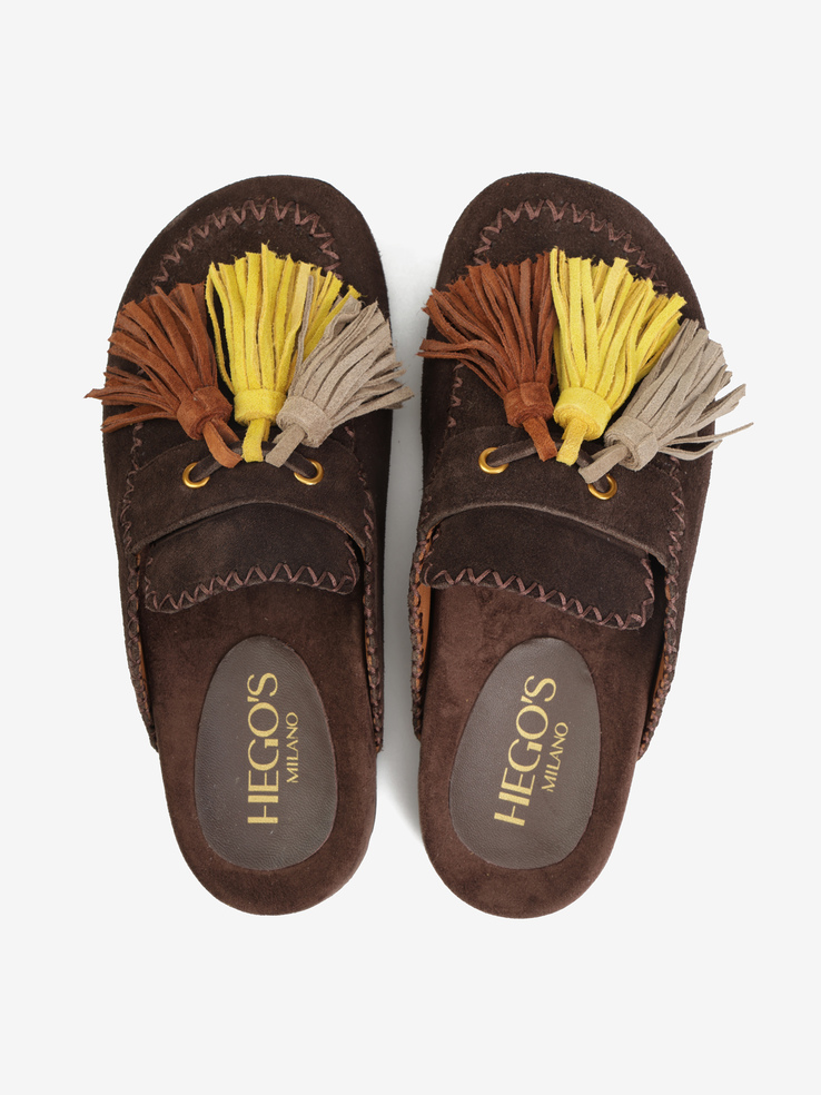 KLAPKI HEGO'S Milano IRIS-C12 SUEDE T.MORO