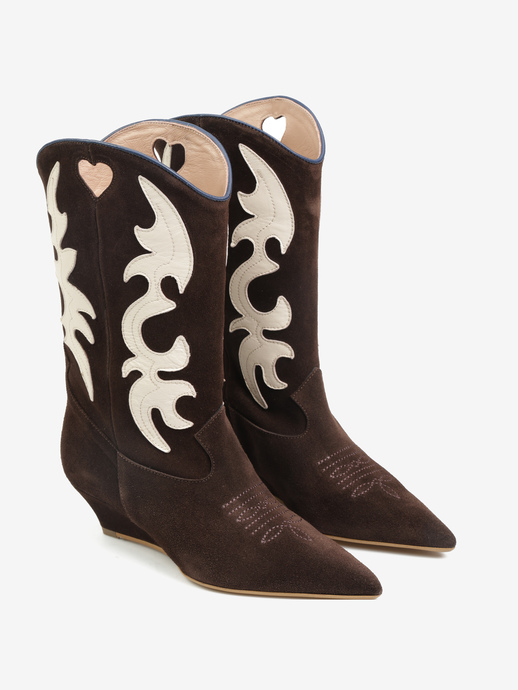 KOWBOJKI HEGO'S Milano KATE-TU4 CAMOSCIO PEPE