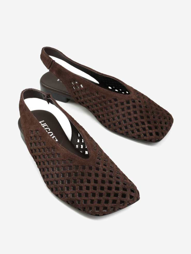 BALERINY HEGO'S Milano 347 SUEDE 170 KAHVE