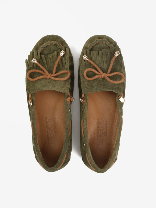 MOKASYNY HEGO'S Milano 500 SUEDE 205 KHAKI