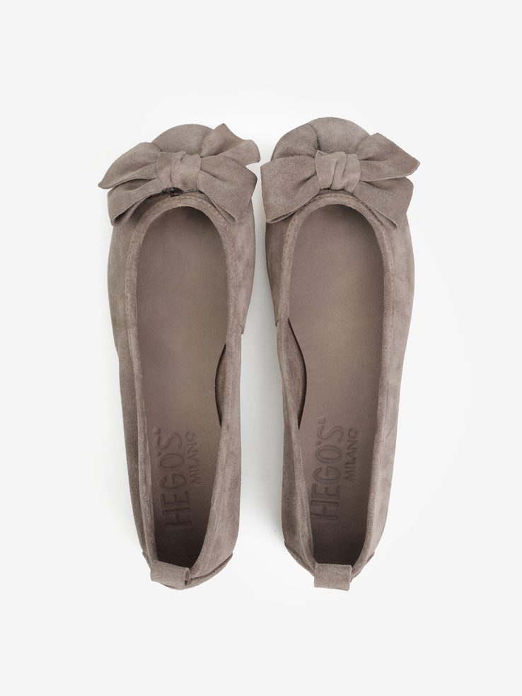BALERINY HEGO'S Milano BT2011 SUEDE VISONE