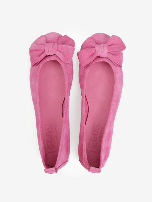 BALERINY HEGO'S Milano BT2011 SUEDE PINK