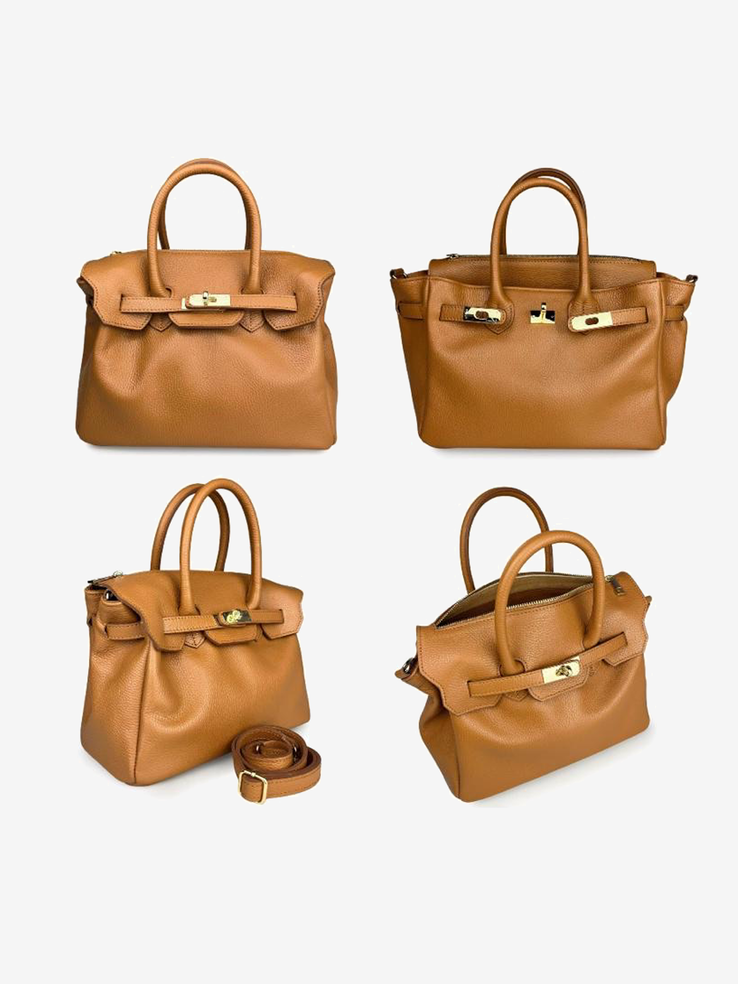 TOREBKA DAMSKA HEGO'S Milano 1460G MARTELLATO CUOIO