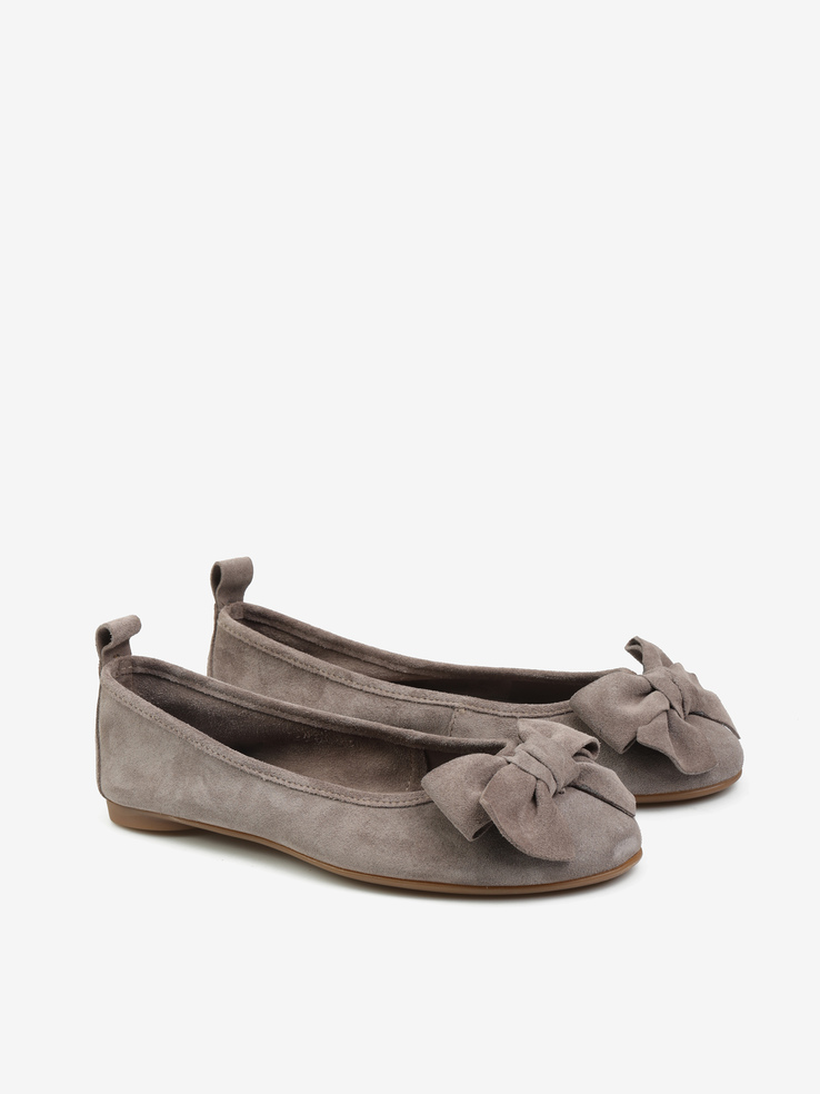 BALERINY HEGO'S Milano BT2011 SUEDE VISONE