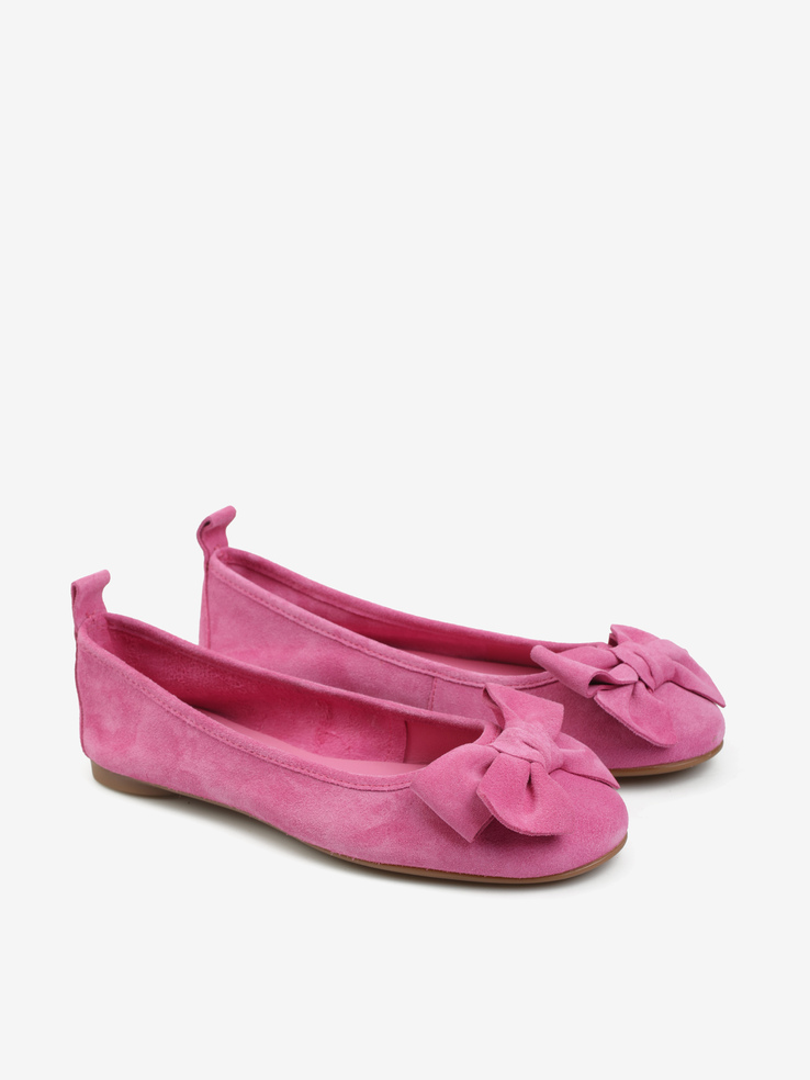 BALERINY HEGO'S Milano BT2011 SUEDE PINK