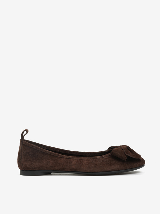 BALERINY HEGO'S Milano BT2011 SUEDE AGATHA BROWN