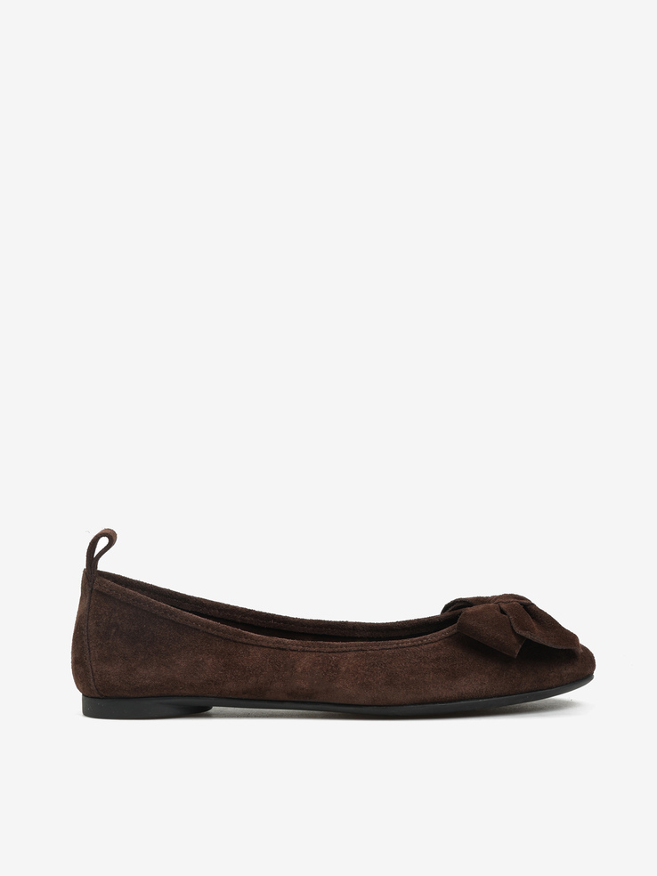 BALERINY HEGO'S Milano BT2011 SUEDE AGATHA BROWN