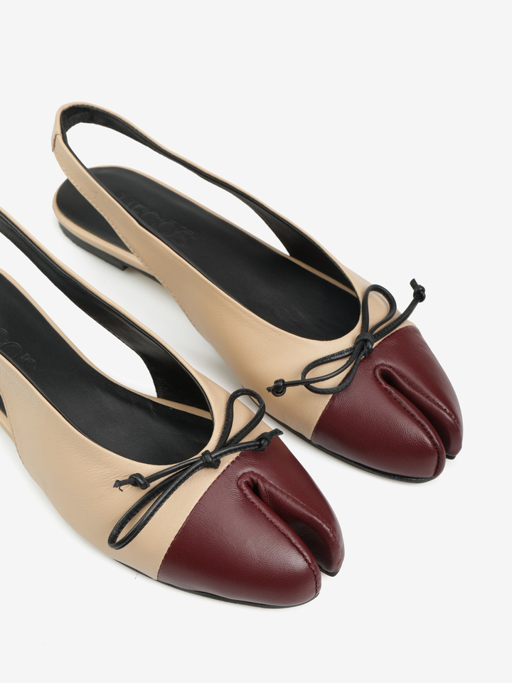 SKÓRZANE BALERINY  HEGO'S Milano