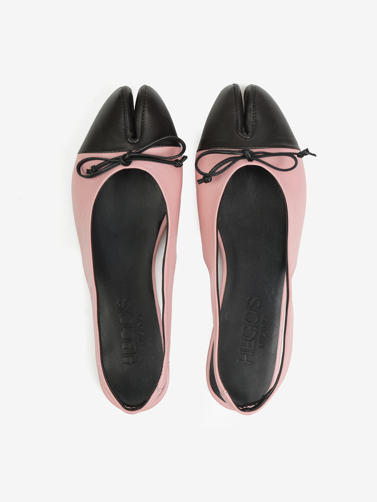 BALERINY HEGO'S Milano DM703 NAPPA PINK/EBANO