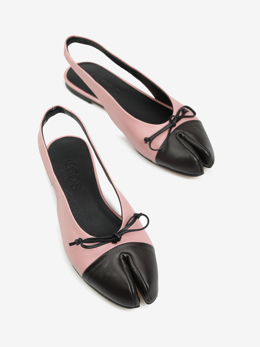 BALERINY HEGO'S Milano DM703 NAPPA PINK/EBANO