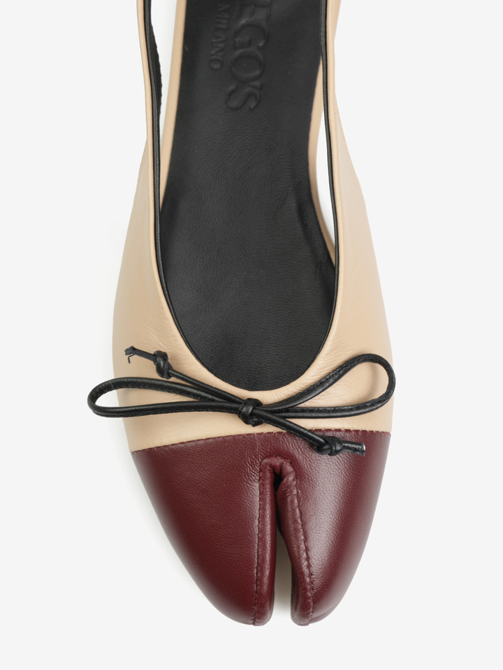 SKÓRZANE BALERINY  HEGO'S Milano