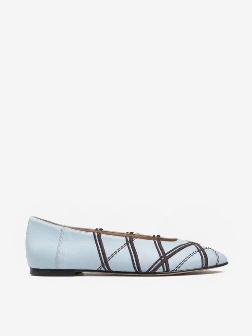 BALERINY HEGO'S Milano 2055 NAPPA CIELO