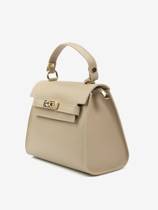 TOREBKA DAMSKA HEGO'S Milano 2167 MARTELLATO TAUPE SCURO