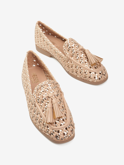 MOKASYNY HEGO'S Milano 2046 SOFT NUDE/ROSA ORO