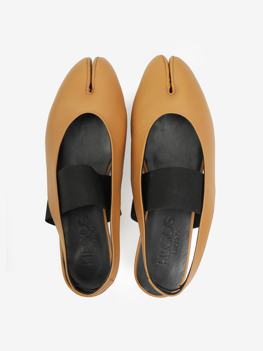 BALERINY HEGO'S Milano DM702 NAPPA CARAMELLO
